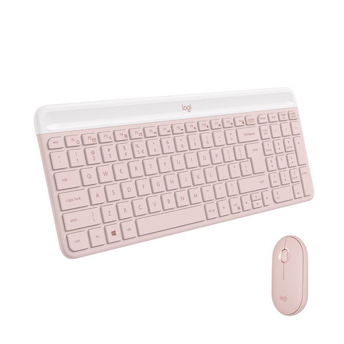 Logitech MK470 wireless keyboard and mouse pink US layout