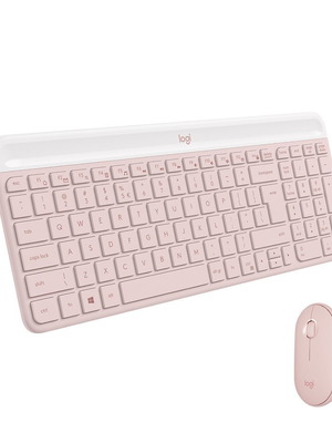 Logitech MK470 wireless keyboard and mouse pink US layout
