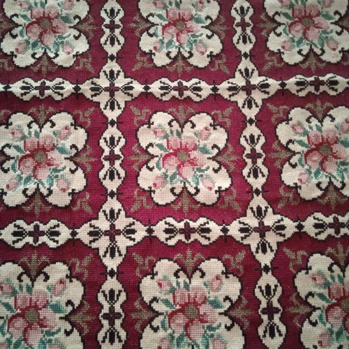 Handmade Counted Cross-Stitch Tablecloth 80x80 in Excellent Condition