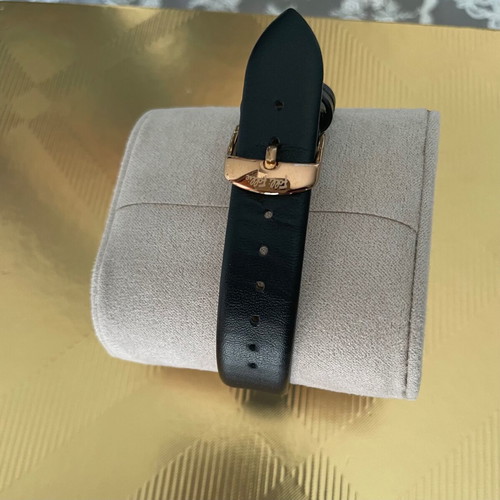 Folli Follie watch like new with rose gold dial and black strap