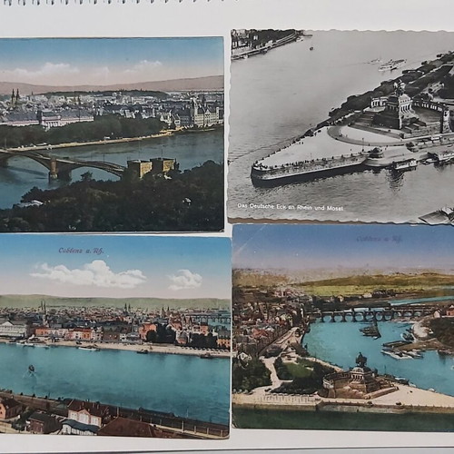 Vintage German postcards Koblenz used, lot of 7