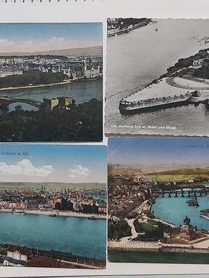 Vintage German postcards Koblenz used, lot of 7