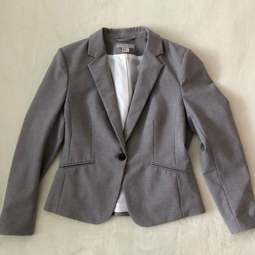 H&M women's blazer gray like new, size L