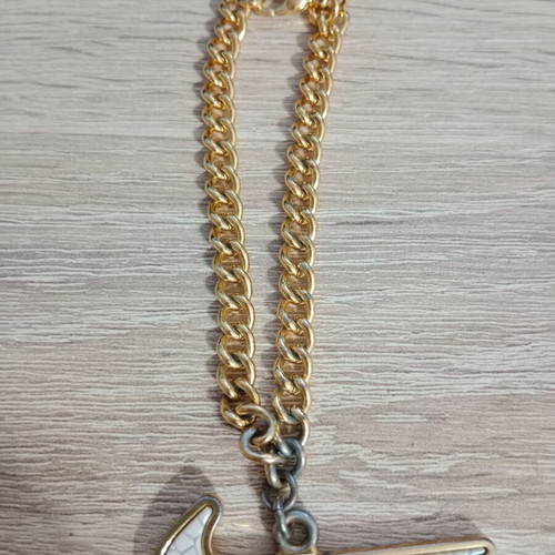 Nike decorative pendant with chain used, gold tone