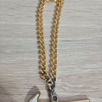 Nike decorative pendant with chain used, gold tone