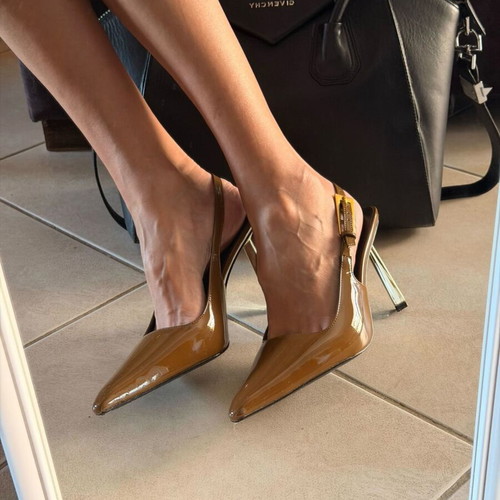 Slingback Pumps Brown Size 38 New