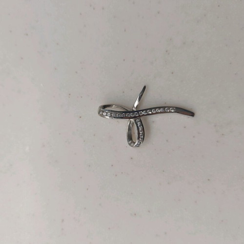 Women's cross necklace jewelry used, silver 925