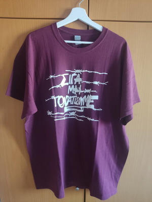 Gildan Heavy Cotton T-shirt Sponty "Αυθόρμητα" XL σαν καινούργιο, μπορντό