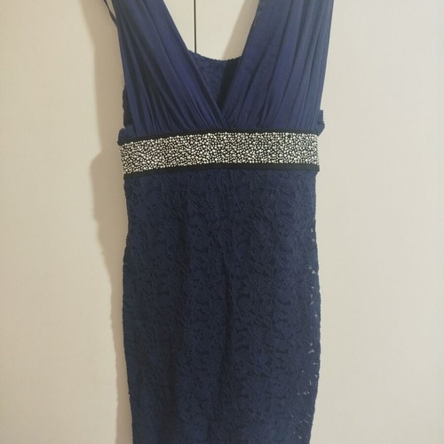 Short dark blue dress used, size M/L, evening wear