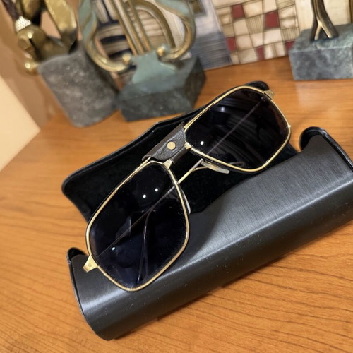 Cartier Santos Navigator sunglasses CT0243S, black and brown