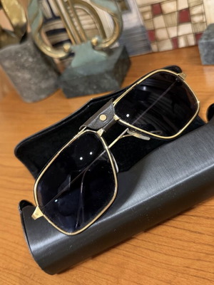 Cartier Santos Navigator sunglasses CT0243S, black and brown