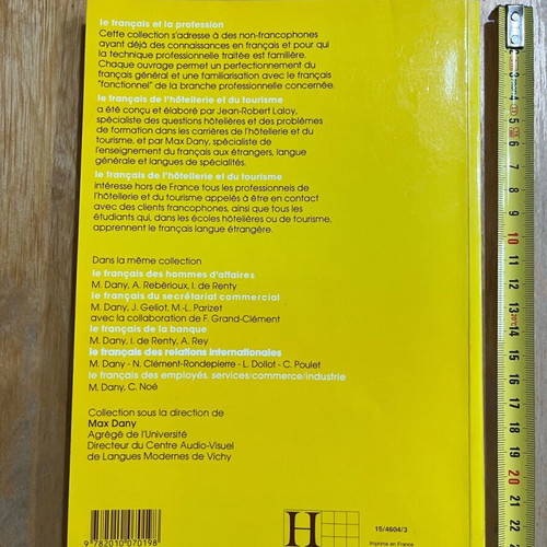Le français de l‘ hôtellerie et du tourisme like new