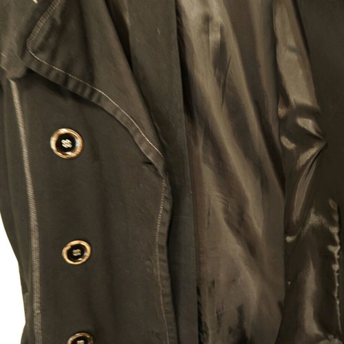 Women's black trench coat like new, size medium