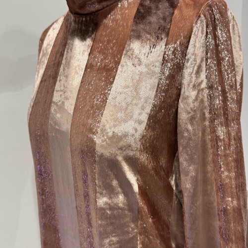 Manolo mini dress like new, powder pink with velvet texture