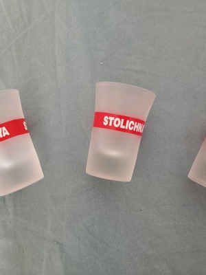 Stolichnaya collectible shot glasses, pack of 3, from the 90s