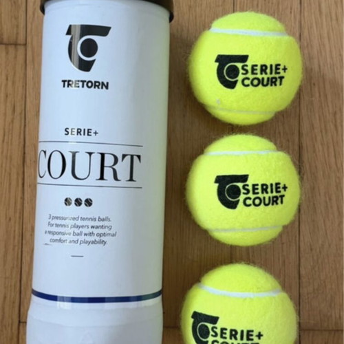 Tretorn Serie+ Court tennis balls, pack of 3, yellow