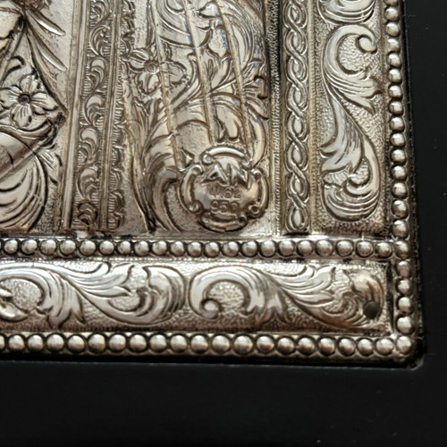 Silver icon of Panagia used, 950 silver