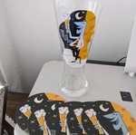 Ritzenhoff collectible beer glass new with five coasters