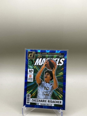 Zaccharie Risacher Donruss EuroLeague Net Marvels Blue Card Like New
