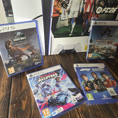 Sony PlayStation 5 Slim Disk Edition 1TB sealed with 4 sealed games