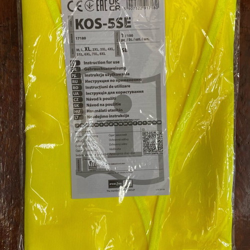 Work vest reflective yellow new