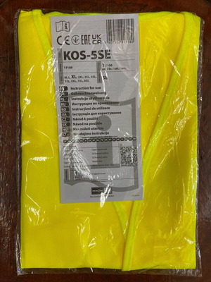 Work vest reflective yellow new