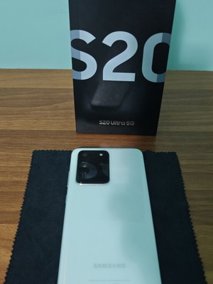 Samsung Galaxy S20 Ultra used, 12GB RAM, 128GB storage, white