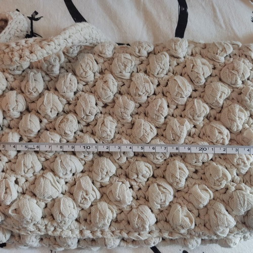 Zara crochet bag beige shoulder used, boho chic wooden details