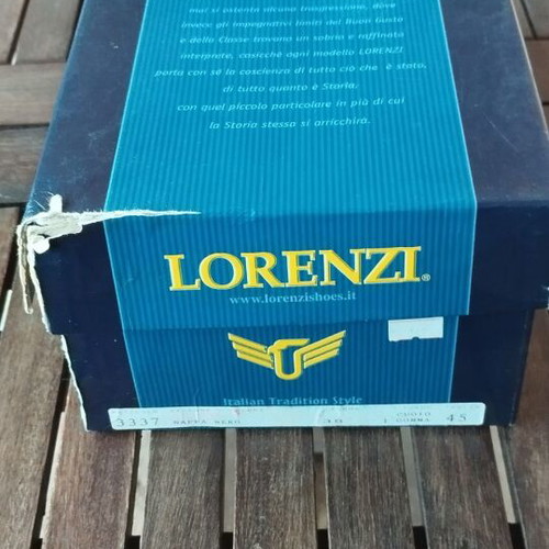 Lorenzi men's leather formal slip-on shoes EU 45 like new, black