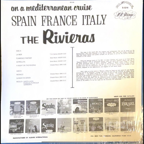 The Rivieras Of Spain France Italy LP used, jazz