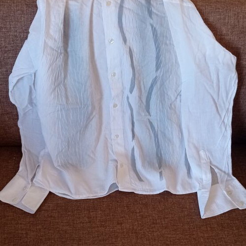 Paolo Cocalini men's summer shirt size M, like new, white and blue