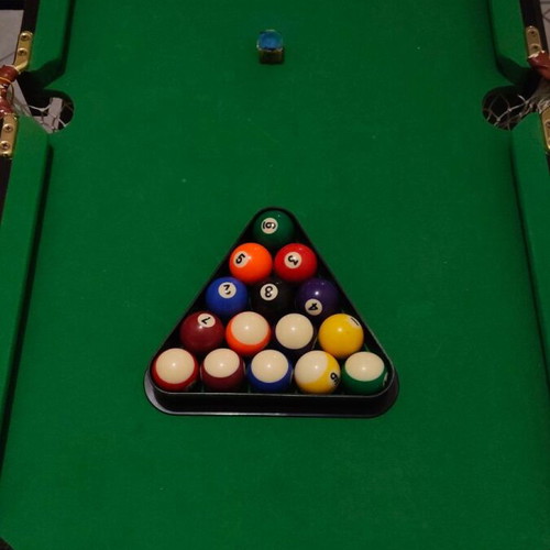 Foosball and Mini Billiards used, set of 2 games