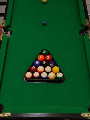 Foosball and Mini Billiards used, set of 2 games