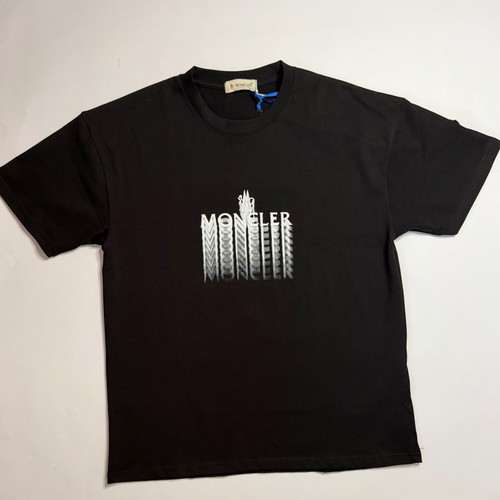 Moncler T-shirt new, black, cotton, sizes XL and XXL