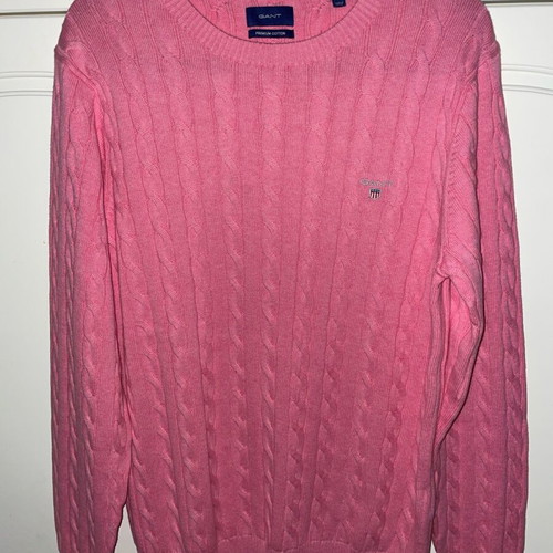 Gant cable knit sweater pink new, premium cotton