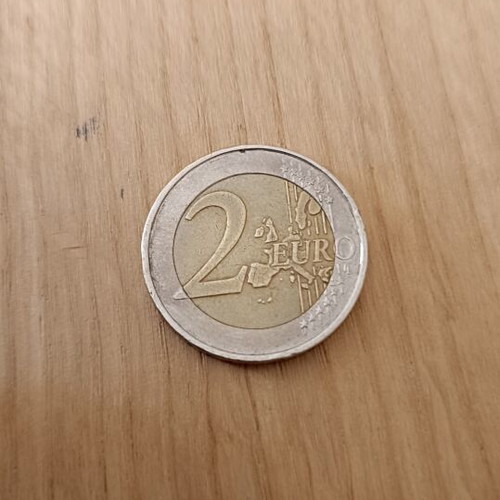 German 2 Euro 2002 coin with error