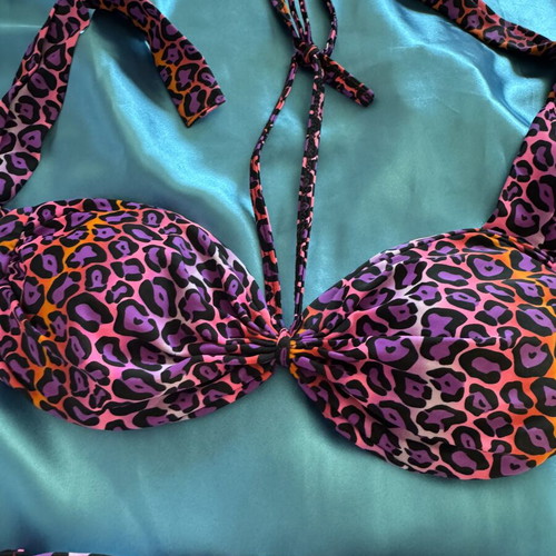 Shein bikini used, colorful purple, size M