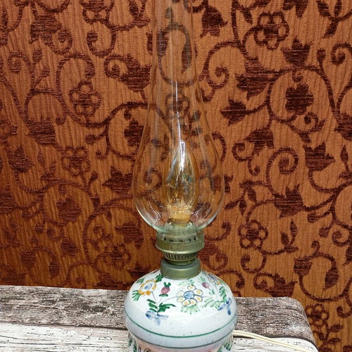 Skyrian handmade lamp used with Edison filament bulb