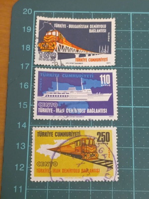 Τουρκία γραμματόσημα 1971 σαν καινούργια, international rail link