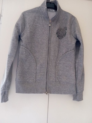 Grey sweatshirt jacket, size S
