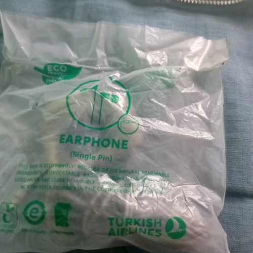 Turkish Airlines food set and earphones new