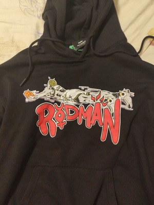 Bershka Dennis Rodman sweatshirt size M like new, black and red