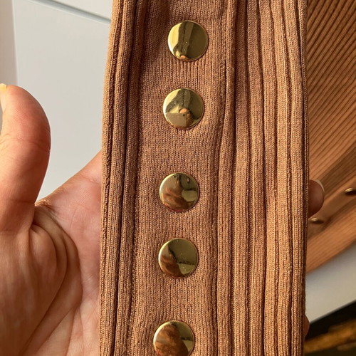 Bodycon rib dress with golden buttons like new, size S