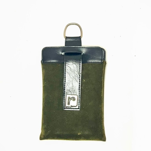 Paco Rabanne small suede green purse used