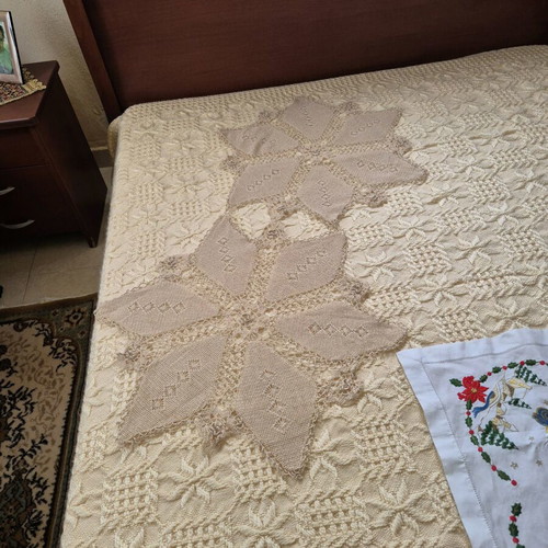 Handmade and Machine Tablecloths Set of 2, New