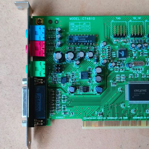 Creative Labs CT4810 sound card used, PCI