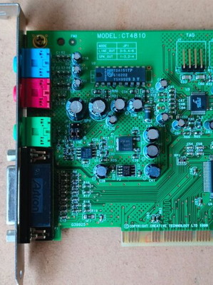 Creative Labs CT4810 sound card used, PCI