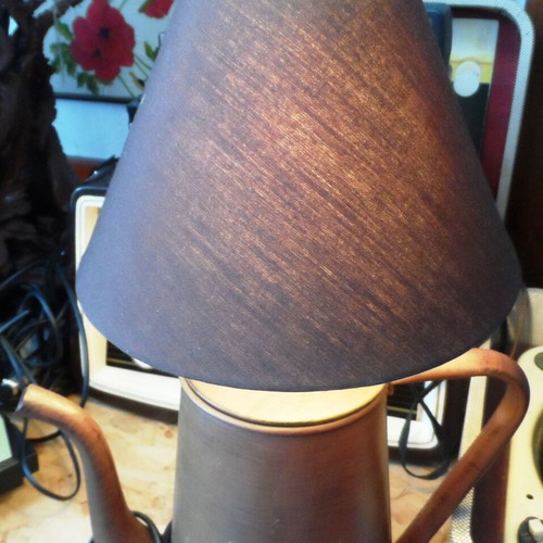 Table lamp coffee pot metal new
