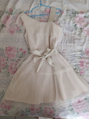 Mayoral glittery beige dress for girls, size 8 years