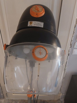 Vintage Ferrari Hair Dryer Hood used, 1940s Italian design, functional lamp